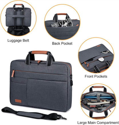 Laptop Tasche 17-17.3 Zoll Wasserdicht Herren Aktentasche Schultertasche