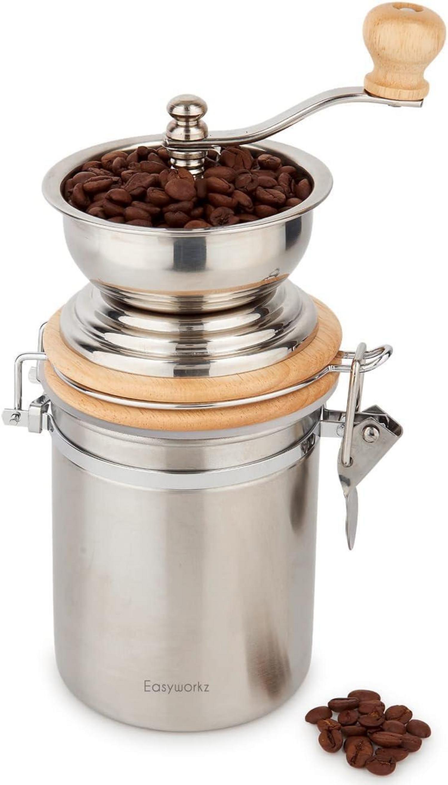 Manuelle Kaffeemühle mit einstellbarer Feinheitseinstellung