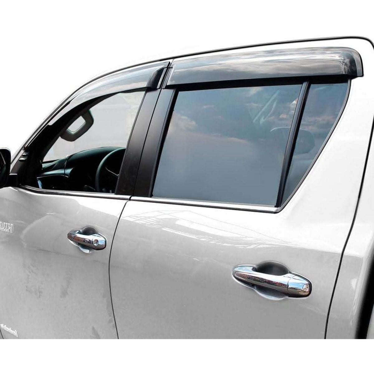 Windabweiser Toyota Hilux 2015-2025 Doppelkabine Schwarz