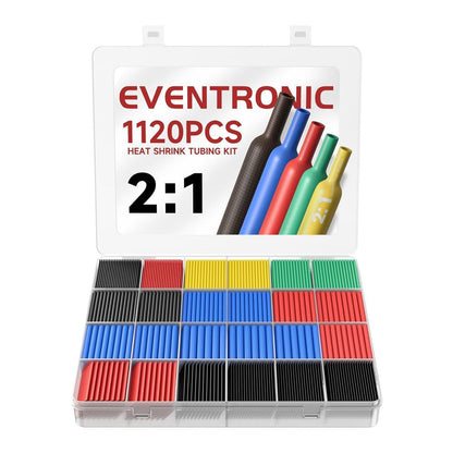1120pcs Schrumpfschlauch Set 2:1 Schrumpfverhältnis