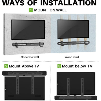 Universal Soundbar Halterung Wandhalterung für TV 87.5-154mm