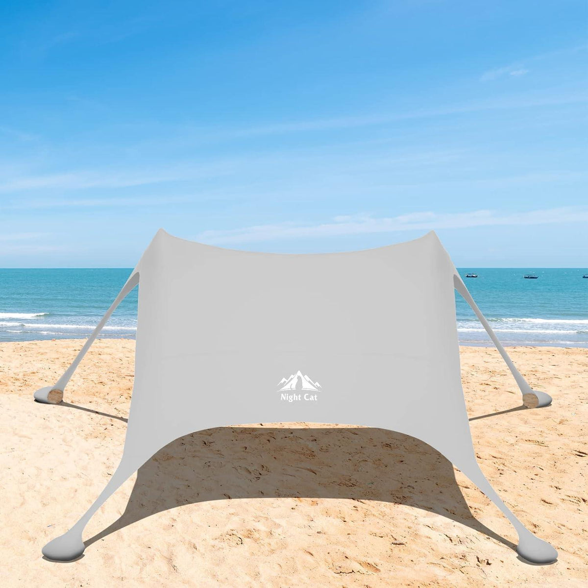 Strandzelt Lycra Sonnenschutz UPF 50+ Grau Pro 2.1x2.1m