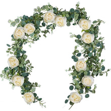 SHACOS Blumengirlande 185cm Champagner Kunstblumen
