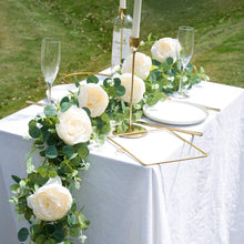 SHACOS Blumengirlande 185cm Champagner Kunstblumen