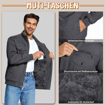 Herren Winterjacke Sherpa gefüttert, warm & winddicht
