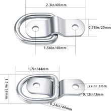 D-Ringe Zurrösen Edelstahl 6er Set für Ladungssicherung