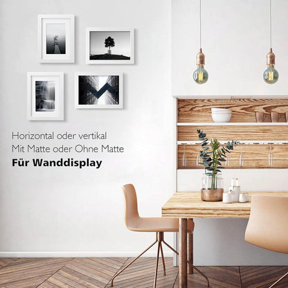 Bilderrahmen 15x20cm Holzrahmen Acrylglas MDF 4er-Set