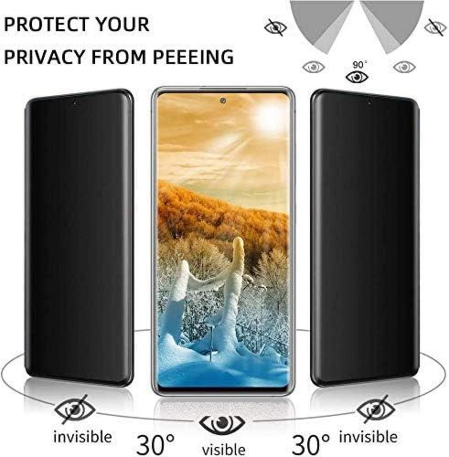 S21 Ultra 5G Sichtschutz Panzerglasfolie [3 Stück] Anti Spy
