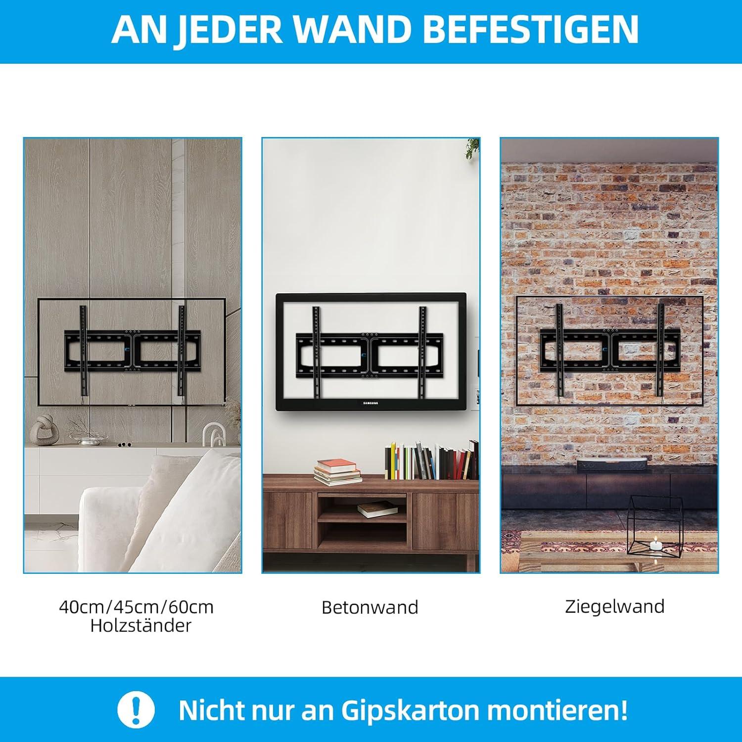 Neigbare TV Wandhalterung für 32-75 Zoll Fernseher bis zu 75KG