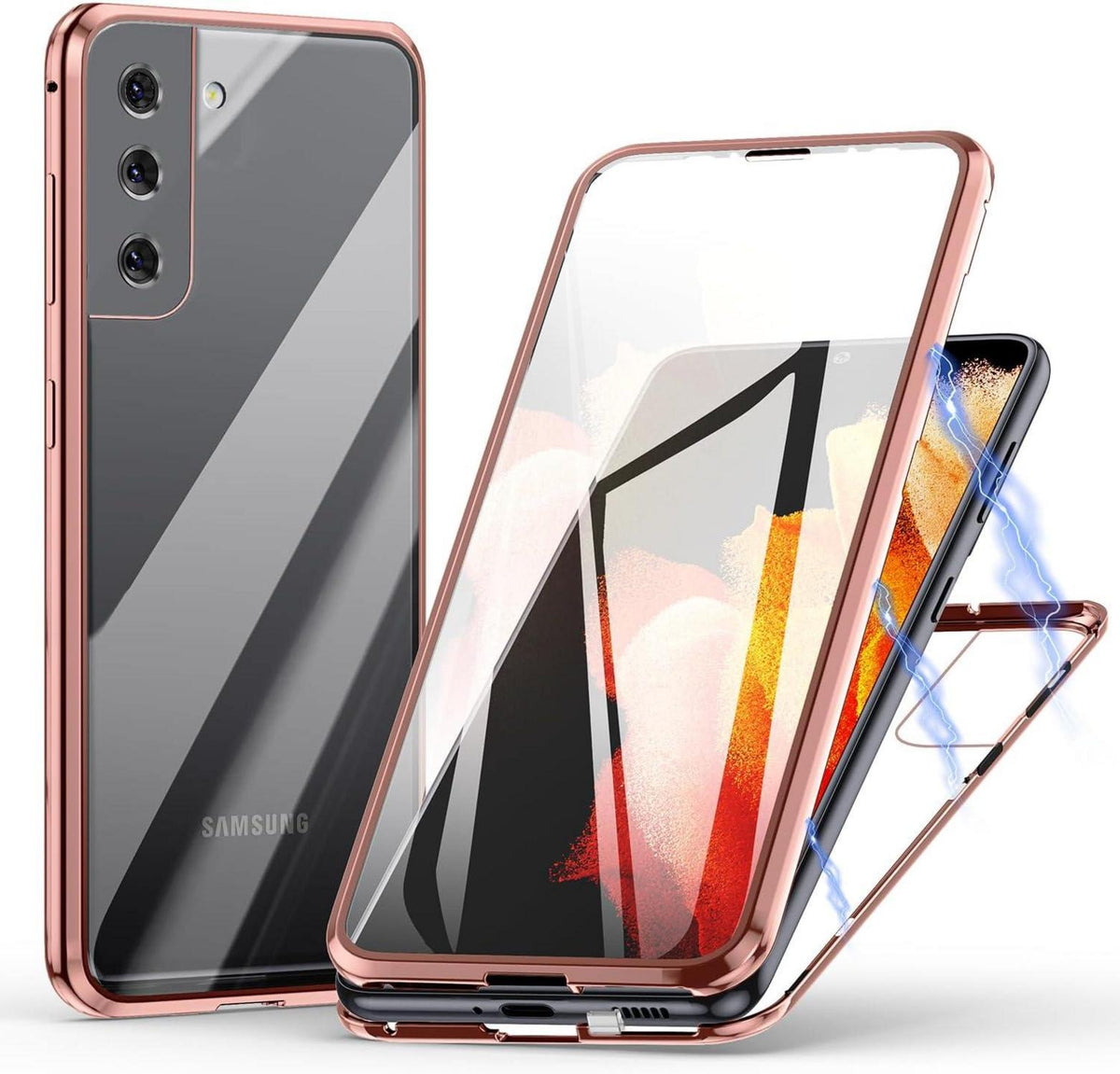 Samsung Galaxy S21 5G Hülle Magnetische Adsorption 360 Grad Schutz