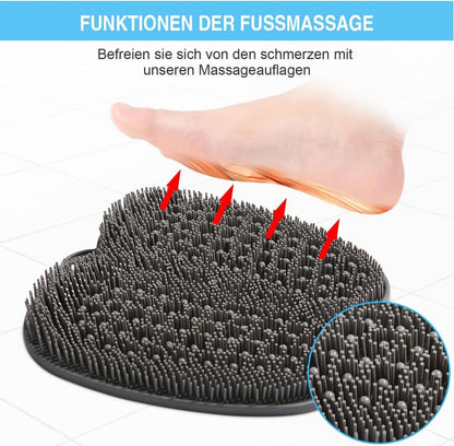 Großes Fußmassage Pad mit Saugnäpfen - Fuß Peeling & Massage