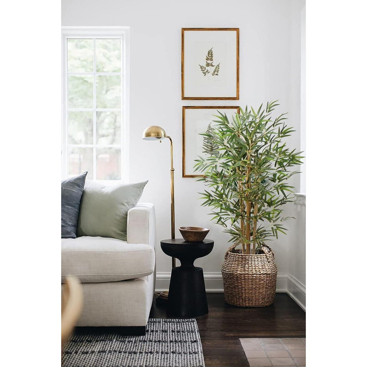 Künstlicher Bambusbaum mit Echtholzstamm, 121.9 cm Grün