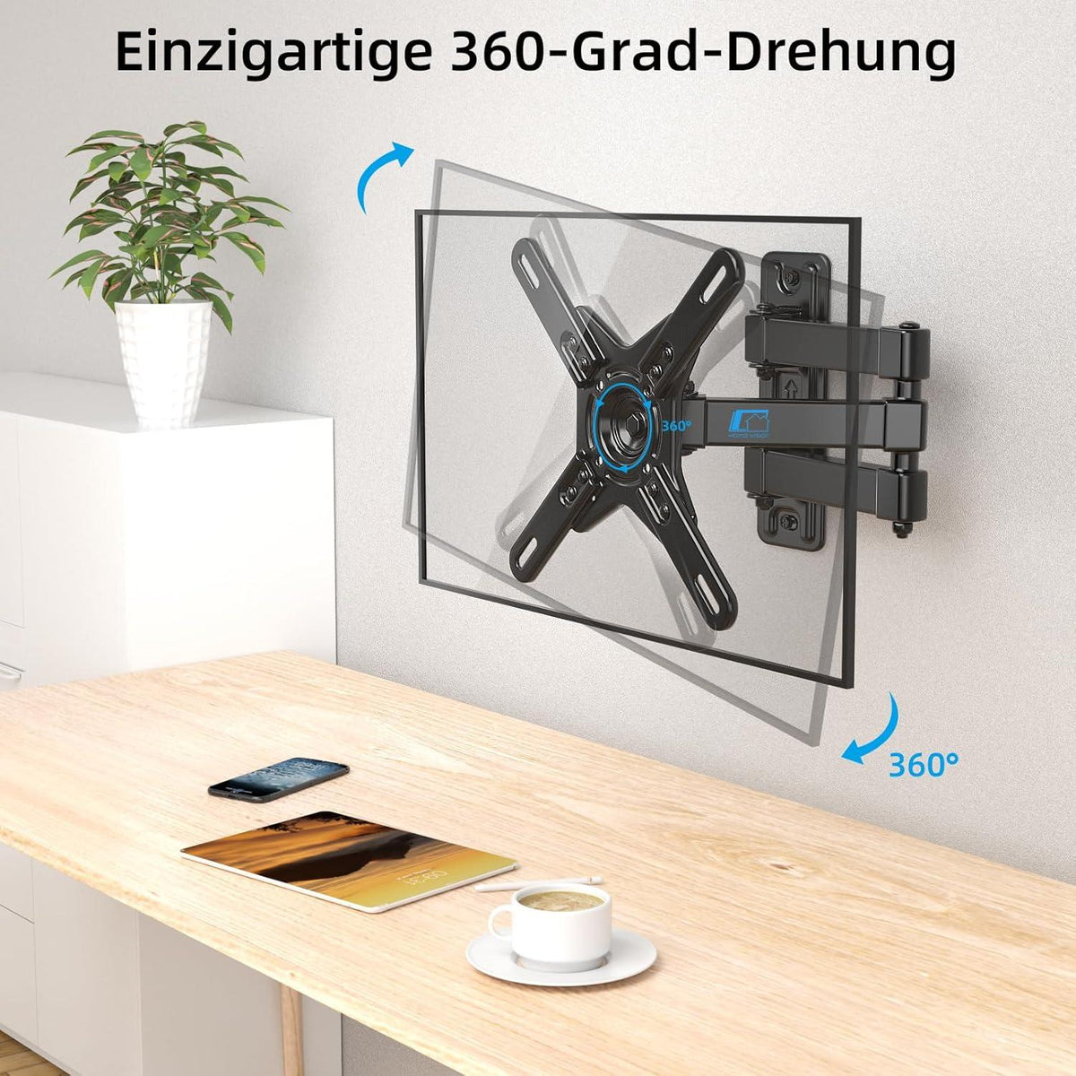 TV Wandhalterung Full Motion Swivel Tilt 17-42 Zoll VESA 200x200mm