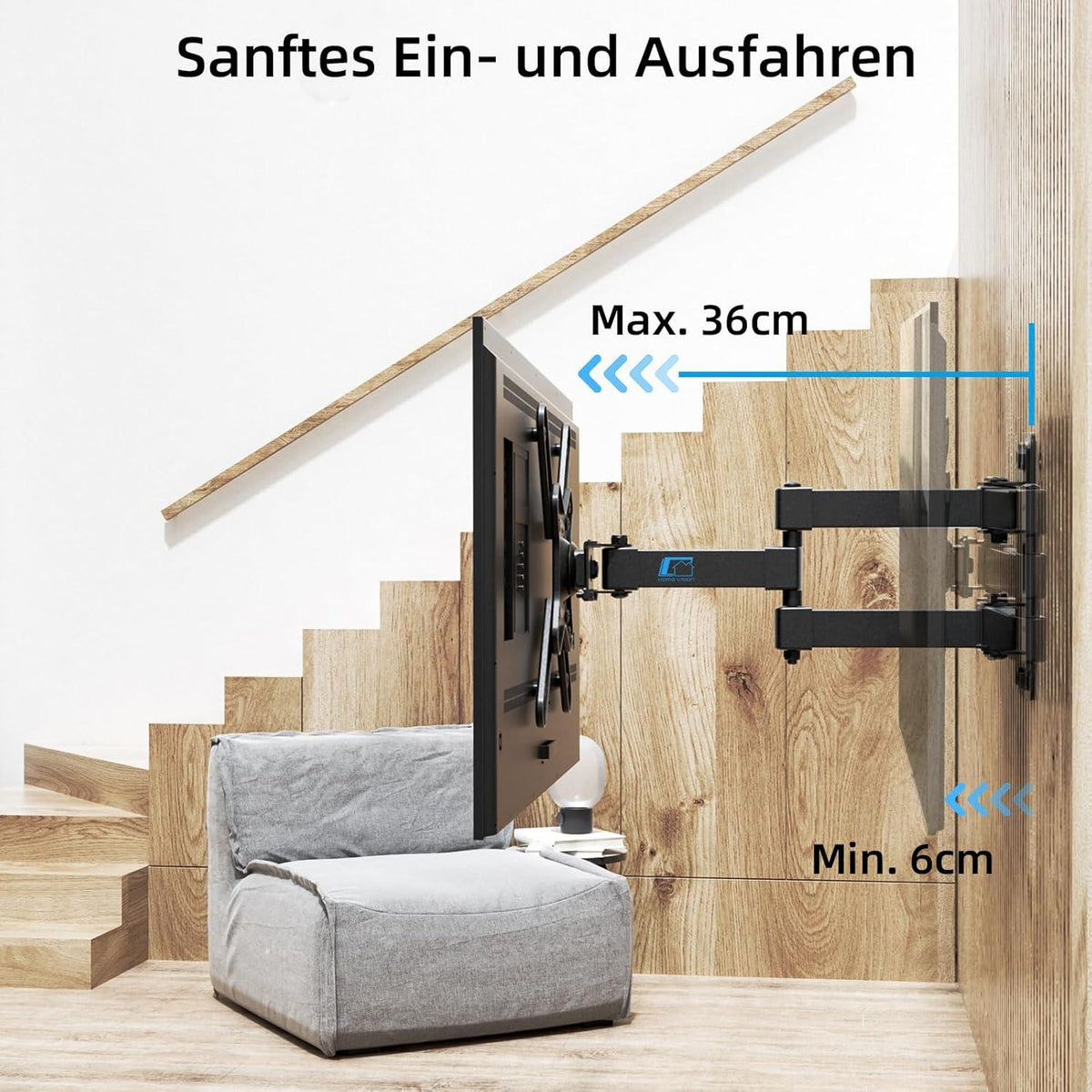 TV Wandhalterung Full Motion Swivel Tilt 17-42 Zoll Monitor Halterung bis 20kg