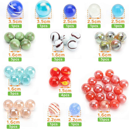 Bunte Glasmurmeln 680g Kinder Murmelspiel Deko Spielzeug