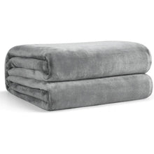 Kuscheldecke flauschig Grau weiche warme Fleecedecke 150x200