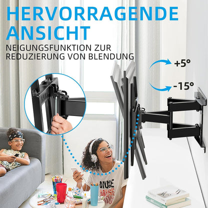 TV Wandhalterung Schwenkbar Neigbar 32-75 Zoll VESA