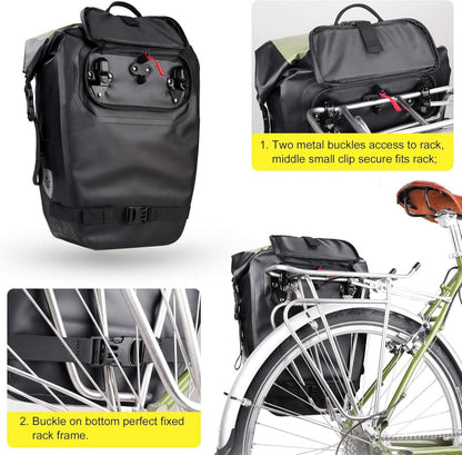 Fahrradtasche 3 in 1 Gepäckträger 27-30L Wasserdicht Multifunktional