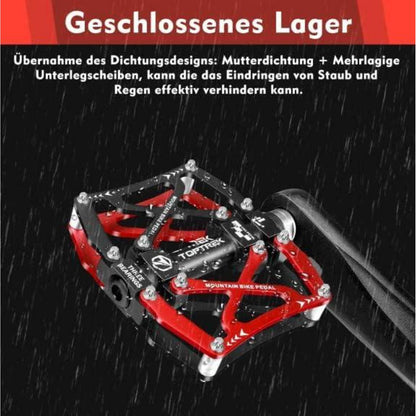 Toptrek CNC Aluminium Fahrradpedal 9/16 Zoll mit 3