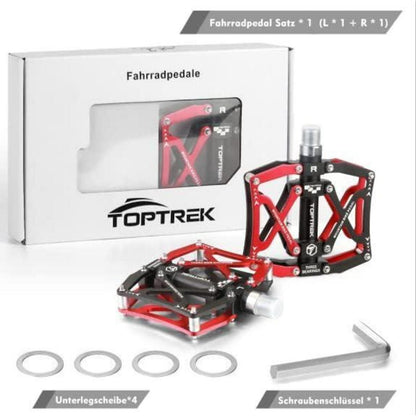 Toptrek CNC Aluminium Fahrradpedal 9/16 Zoll mit 3