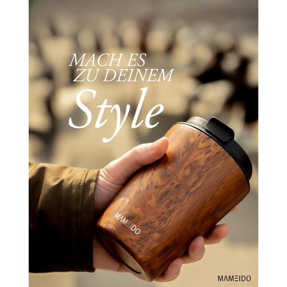 Thermobecher 350ml dichter Kaffeebecher Edelstahl isoliert