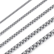 OSTAN Edelstahl Silber Box Kette Halskette 1.5-5mm 45-80cm