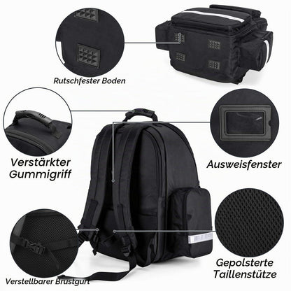 Notfallrucksack Medizinisch Schwarz – Erste Hilfe Set für Profis