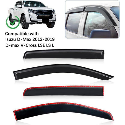 Windabweiser Isuzu D-Max 2012-2019 Rauchgrau 4-tlg.