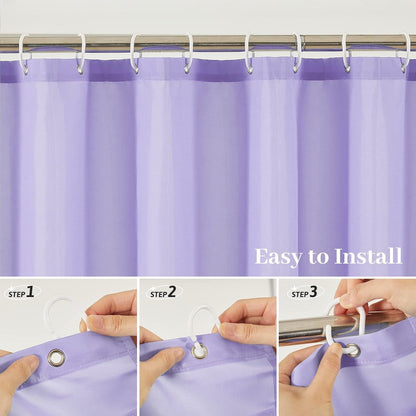 Duschvorhang Überlänge Badvorhang Schimmelabweisend Polyester Extra
