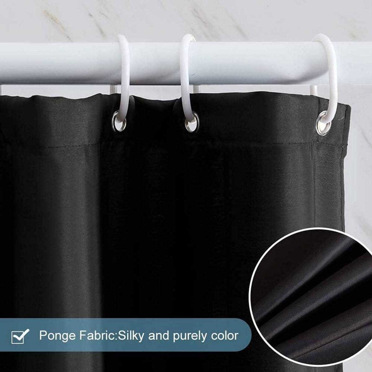 Duschvorhang Überlänge Badvorhang Anti-schimmel Textil wasserdicht
