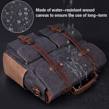 NUBILY Aktentasche Herren Umhängetasche Leder Canvas 15,6