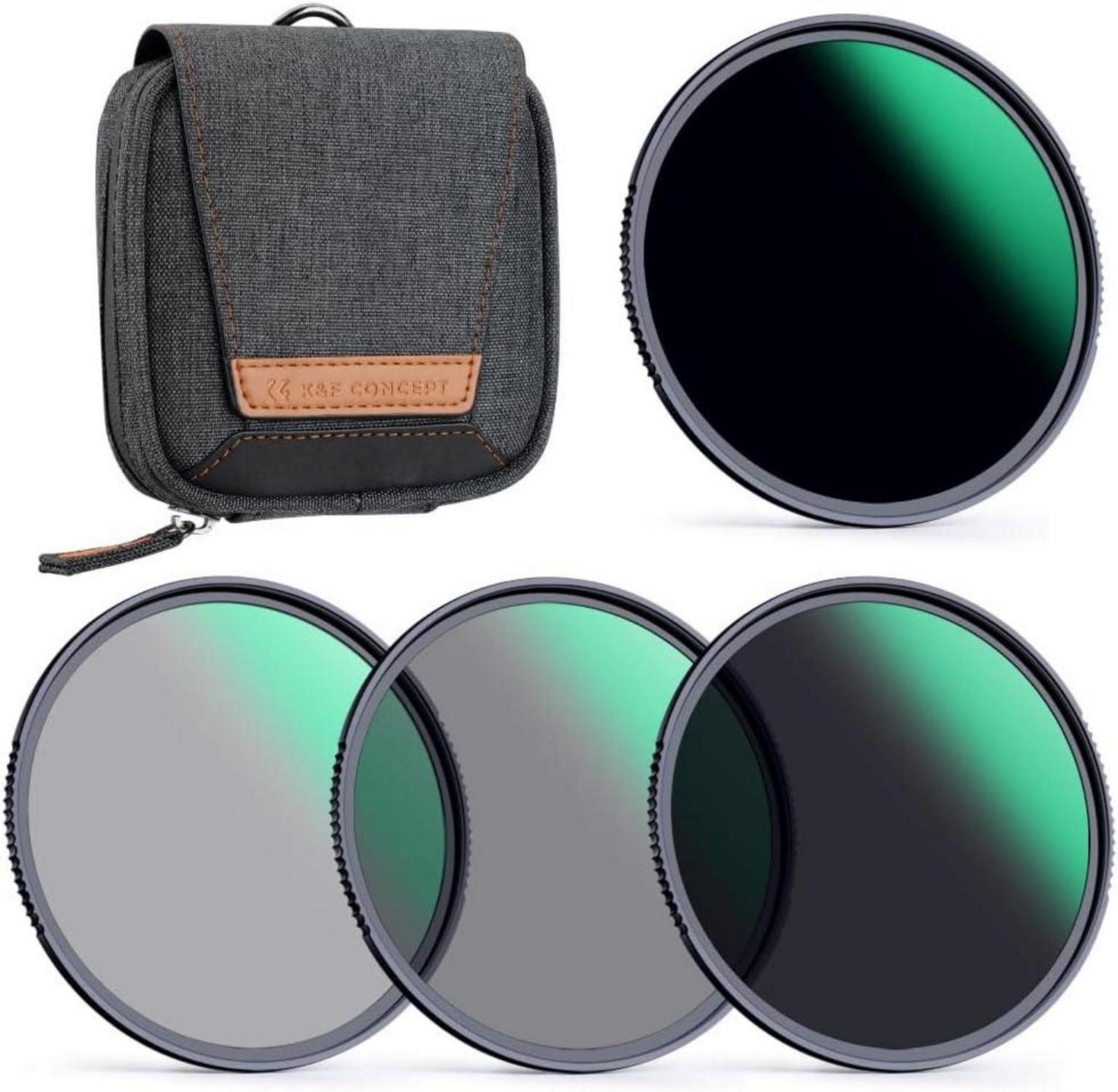 72mm ND Filterset Neutral Graufilter Kit ND4+ND8+ND64+ND1000