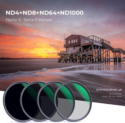 72mm ND Filter Set mit ND4+ND8+ND64+ND1000 für Kreative