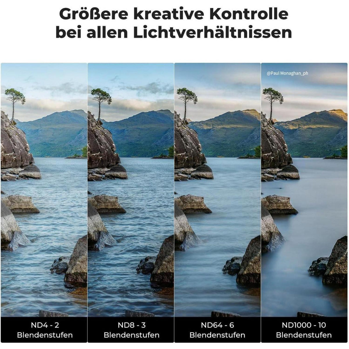 ND Filter Set 62mm für Weitwinkelobjektive | ND4, ND8, ND64, ND1000