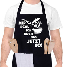 Lustige Grillschürze Baumwolle Männer Schwarz Küchenschürze mit