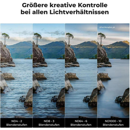 77mm ND Filter Set ND4+ND8+ND64+ND1000 für Kreative Fotos