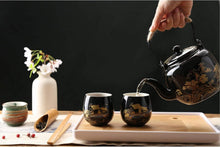 DUJUST Japanisches Teeservice, Schwarzes Porzellan Teeset