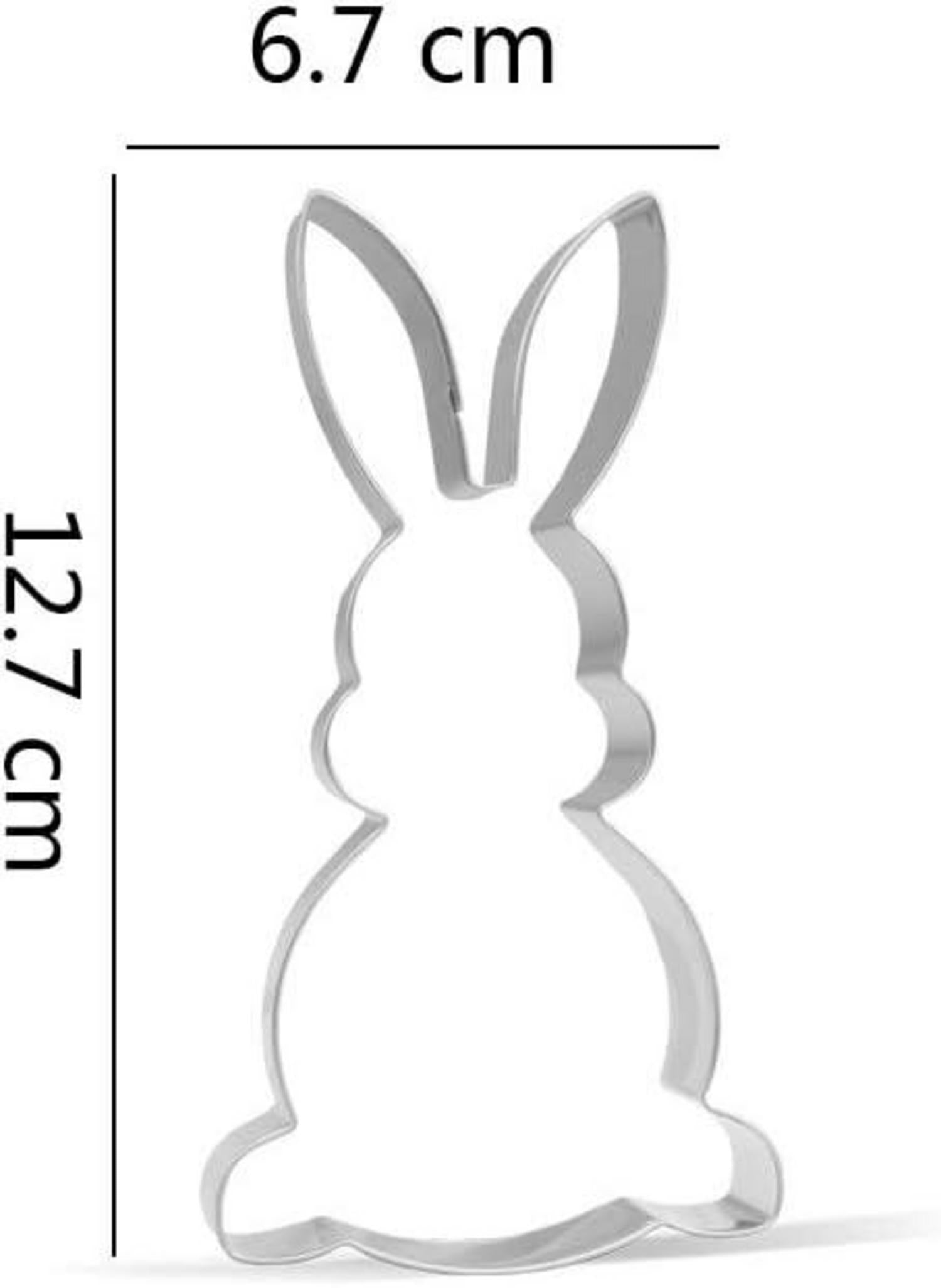 Ausstechform Osterhase Edelstahl 12,7 cm - Lustige Ostern
