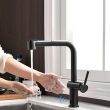 Infrarot Sensor Schwarz Wasserhahn mit Ausziehbarer Brause