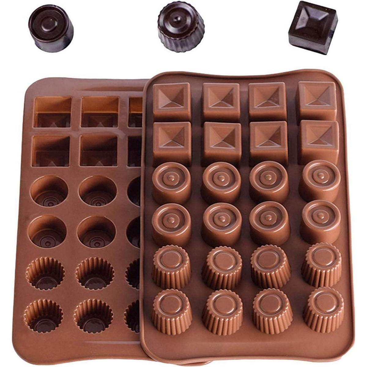 Silikon Schokoladenform 3er Set – Pralinen & Süßigkeiten Backform