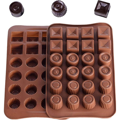 Silikon Schokoladenform 3er Set – Pralinen & Süßigkeiten Backform