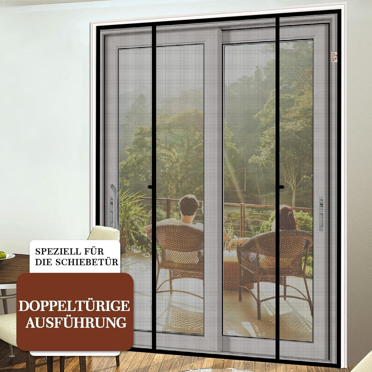 Fliegengitter Tür Magnetisch 158x206cm – Insektenschutz Doppeltür