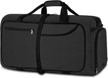 Reisetasche Groß Faltbar Leicht Sporttasche Herren Damen Schwarz