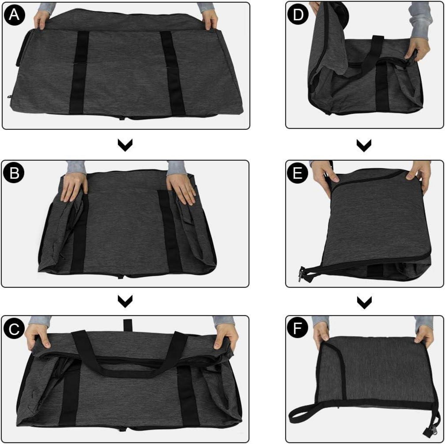 Reisetasche Groß 100L Faltbar Leicht Sporttasche Herren Damen Schwarz