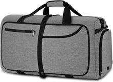 Schwarze Faltbare Reisetasche 100L mit Schuhfach - Leicht
