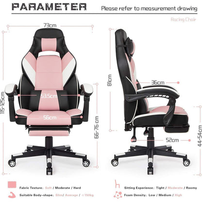 Gaming Stuhl, Ergonomischer Gamer Stuhl mit verstellbaren