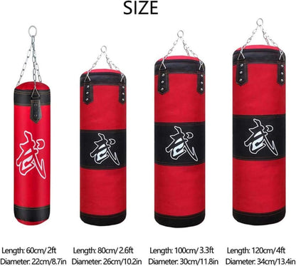 Boxsack hängend Sandsack für MMA Kickboxen Muay Thai 100/120cm Rot