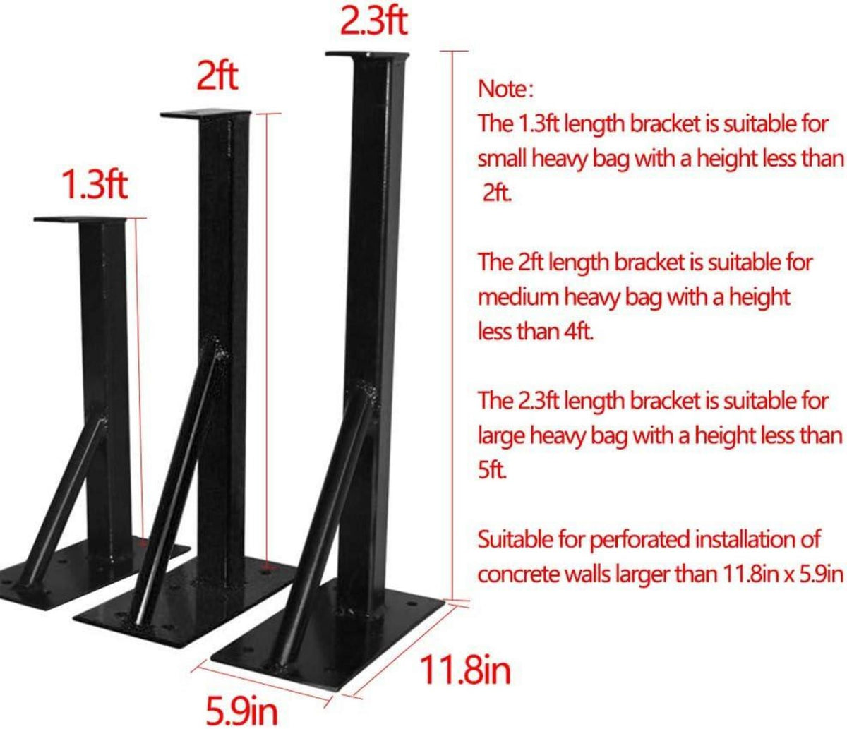 Boxsack Wandhalterung 60cm Heavy Duty Tragkraft 880lbs Schwarz
