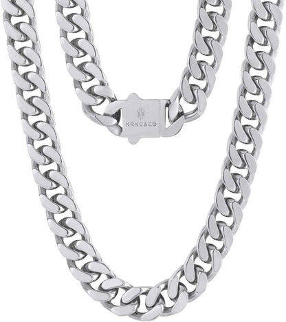 Panzerkette Edelstahl Cuban Link Chain Gold Silber Hip Hop Kette