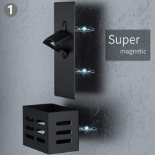 Magnet Flaschenöffner Wandmontage Schwarz